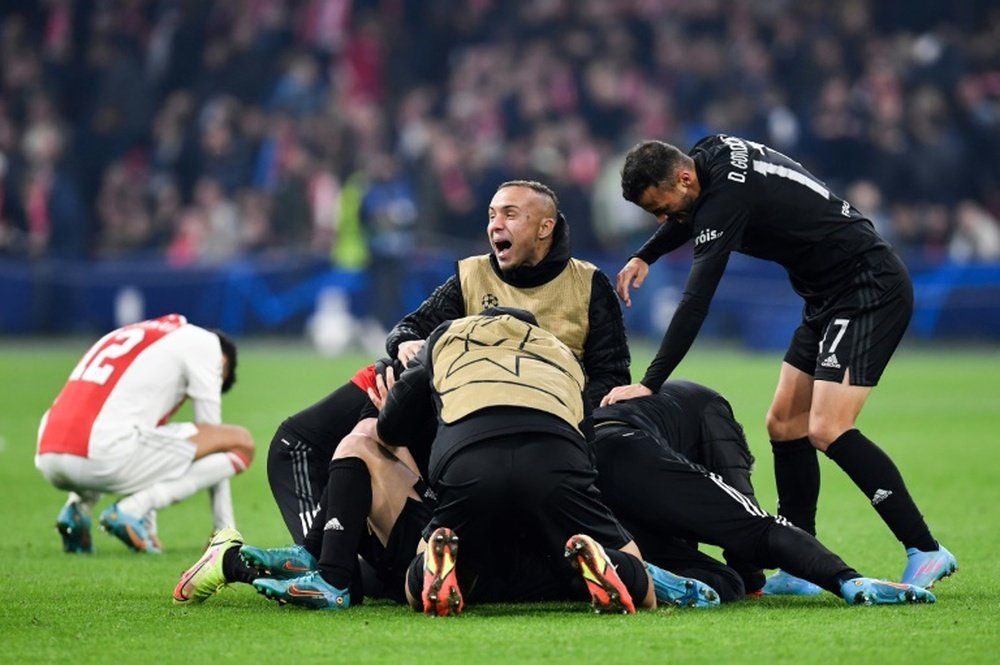 Benfica s'impose contre l'Ajax et se qualifie pour les quarts de finale. afp