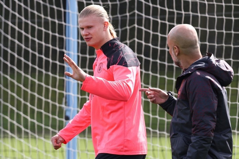 Haaland was unable to contribute in Tuesday's match. AFP