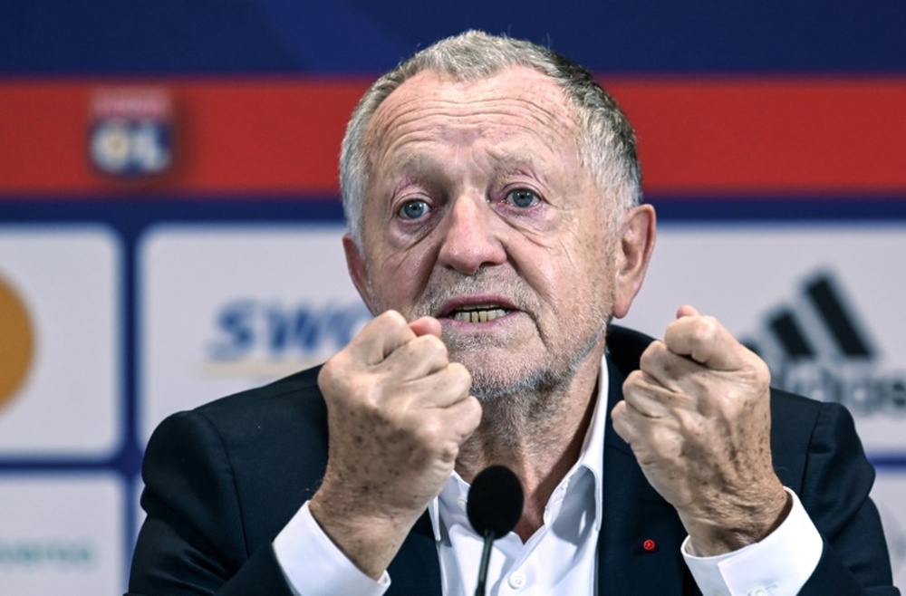 Jean-Michel Aulas no se mordió la lengua a la hora de criticar el arbitraje. AFP/Archivo