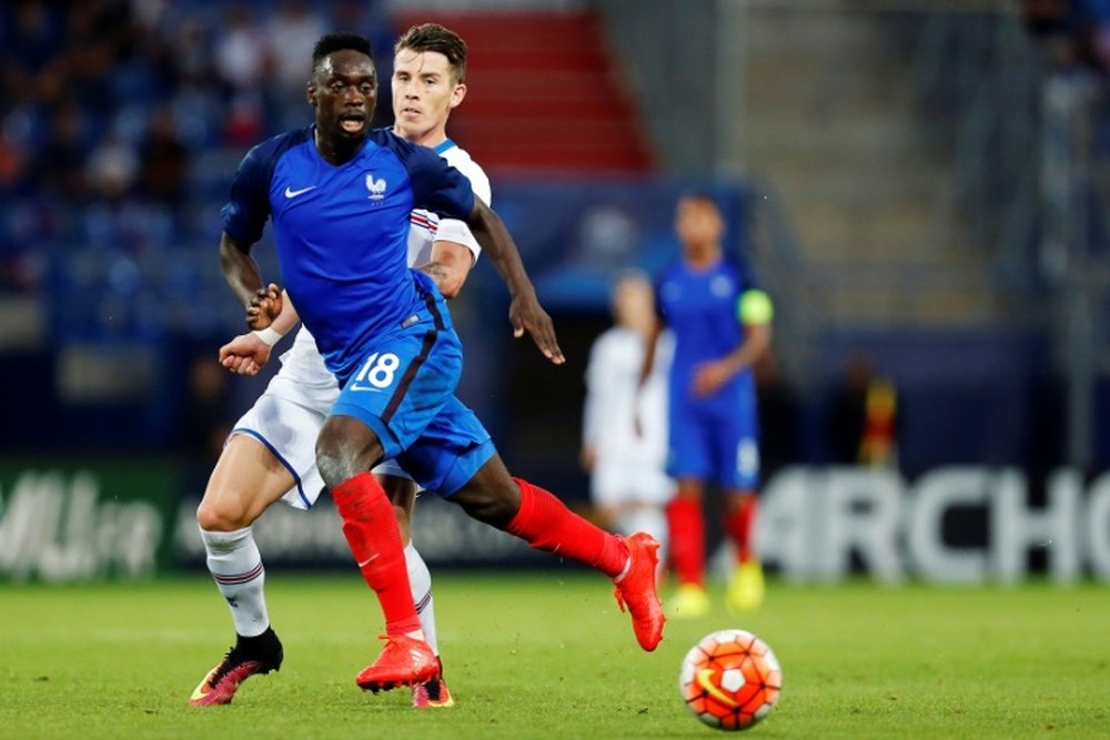 Jean-Kevin Augustin avec les Espoirs français contre l'Islande, le 6 septembre 2016. AFP