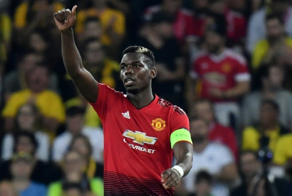 Paul Pogba inspired Manchester United's win over Young Boys. AFP