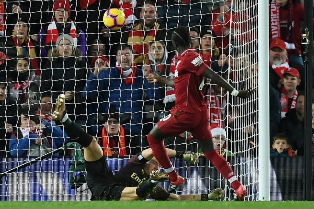 El Liverpool sacó un punto frente al Leicester. AFP