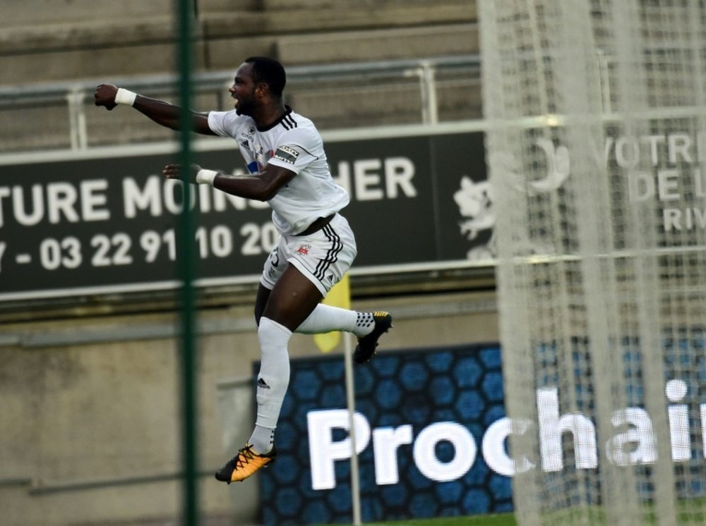 Le buteur d'Amiens Moussa Konaté a trouvé le chemin des filets contre Nice. AFP