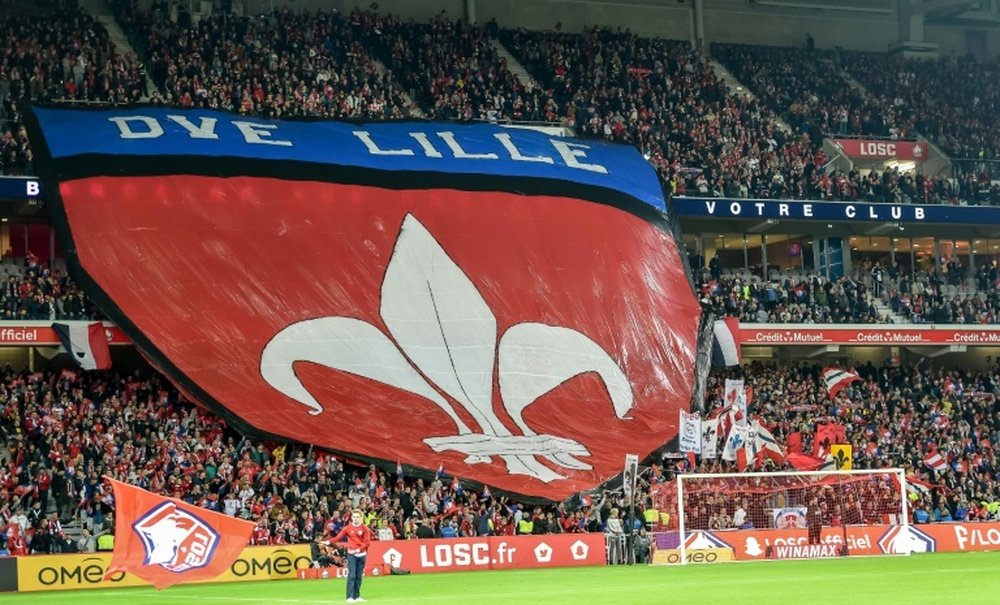 Los aficionados del Lille harán de su estadio una caldera. AFP