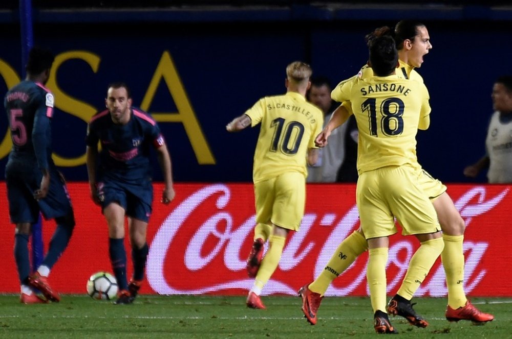 Villarreal, porté par le doublé d'Unal est venu à bout de l'Atlético. AFP