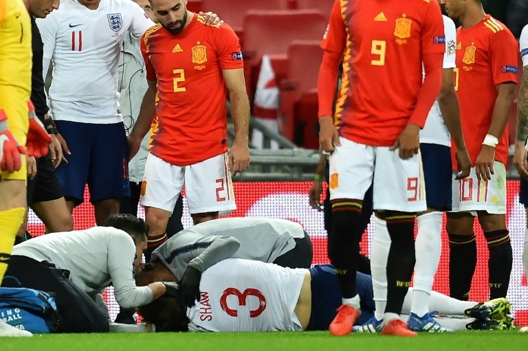 Carvajal sends Shaw 'get well soon' message after England star's injury