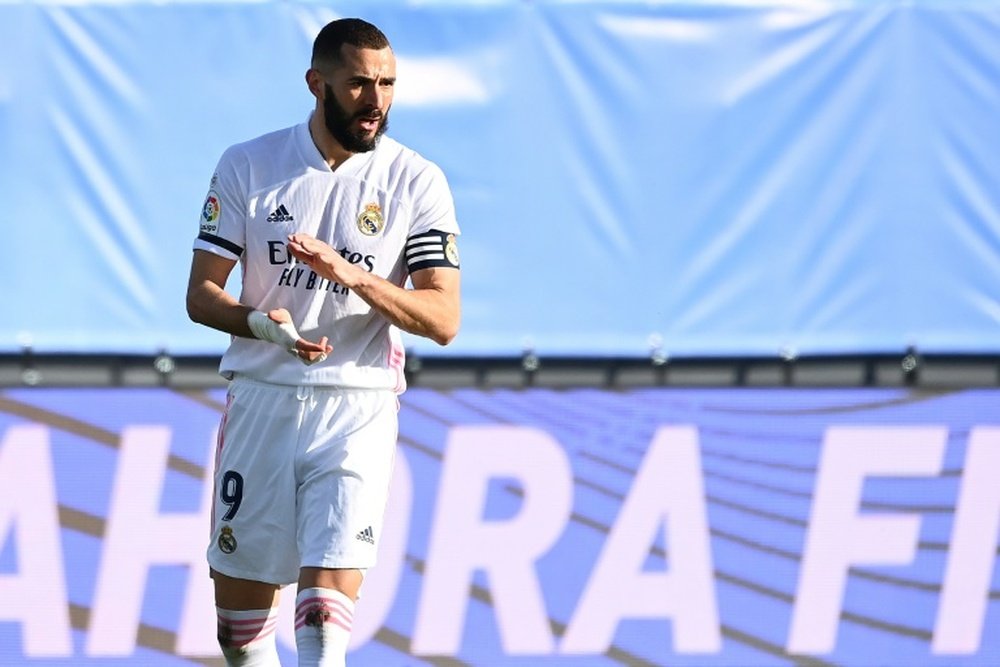 Absent face à Vallodolid, Benzema est incertain pour l'Atalanta. afp