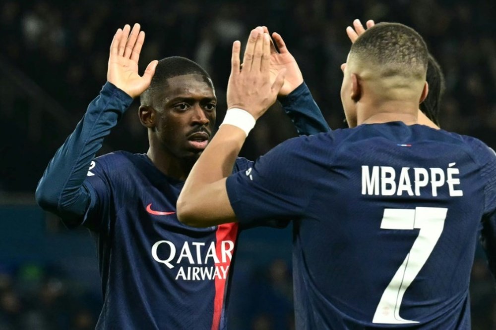 Dembele has scored 30 in 37 games this season. AFP