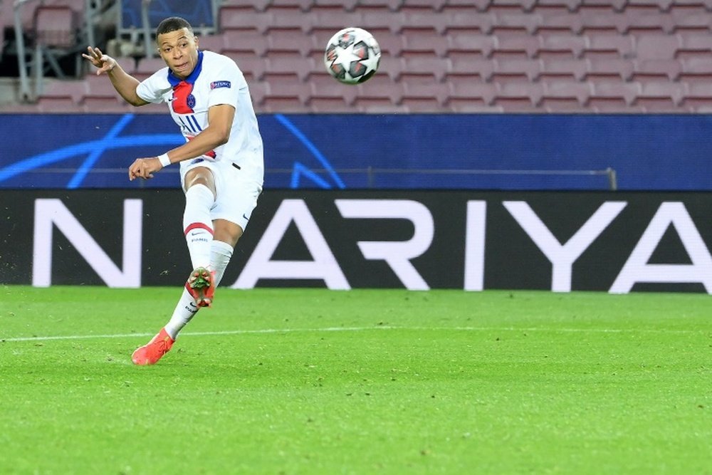 Le but de Kylian Mbappé contre le Barça élu le plus beau des huitièmes de finale aller. afp