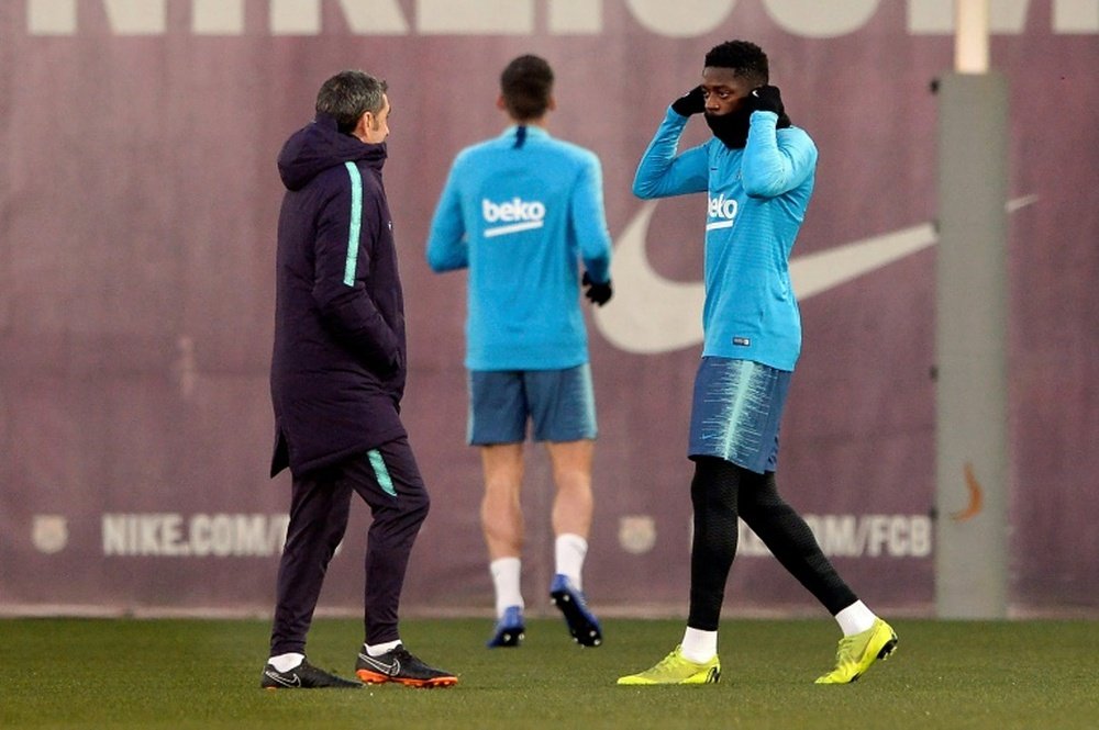 Valverde regrette la nouvelle blessure d’Ousmane Dembélé. AFP