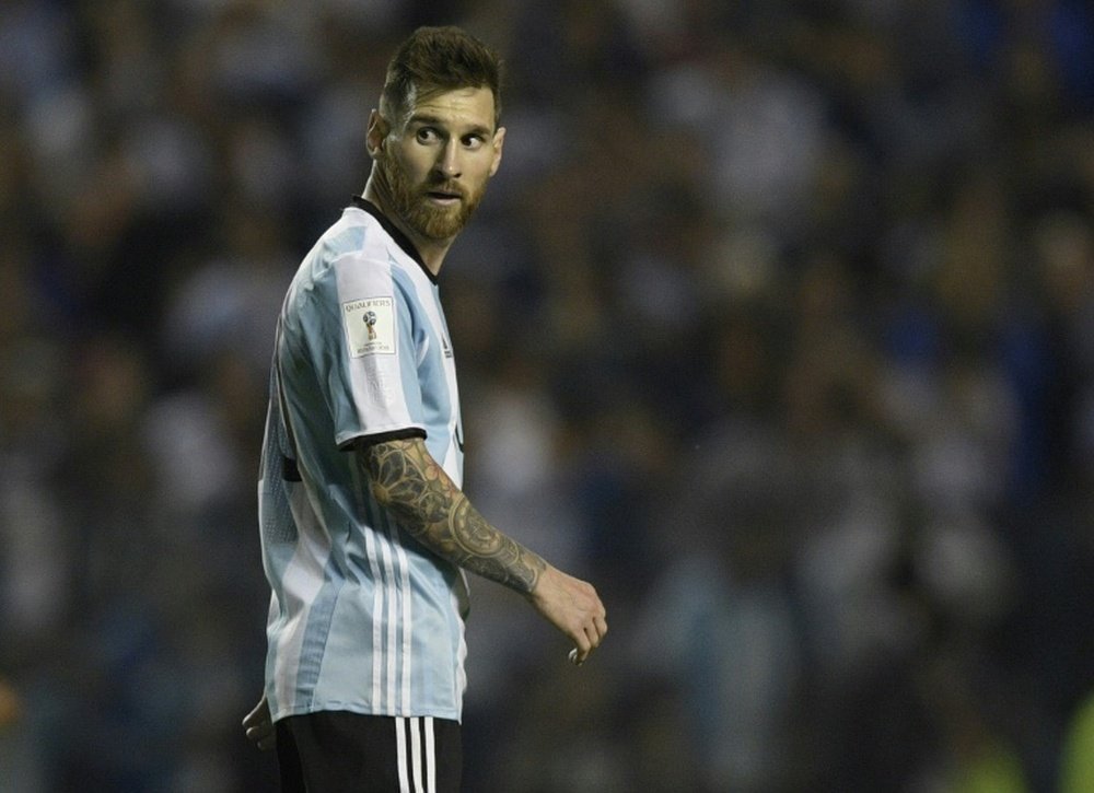 La mégastar Lionel Messi durant le match nul concédé par l'Argentine face au Pérou, AFP