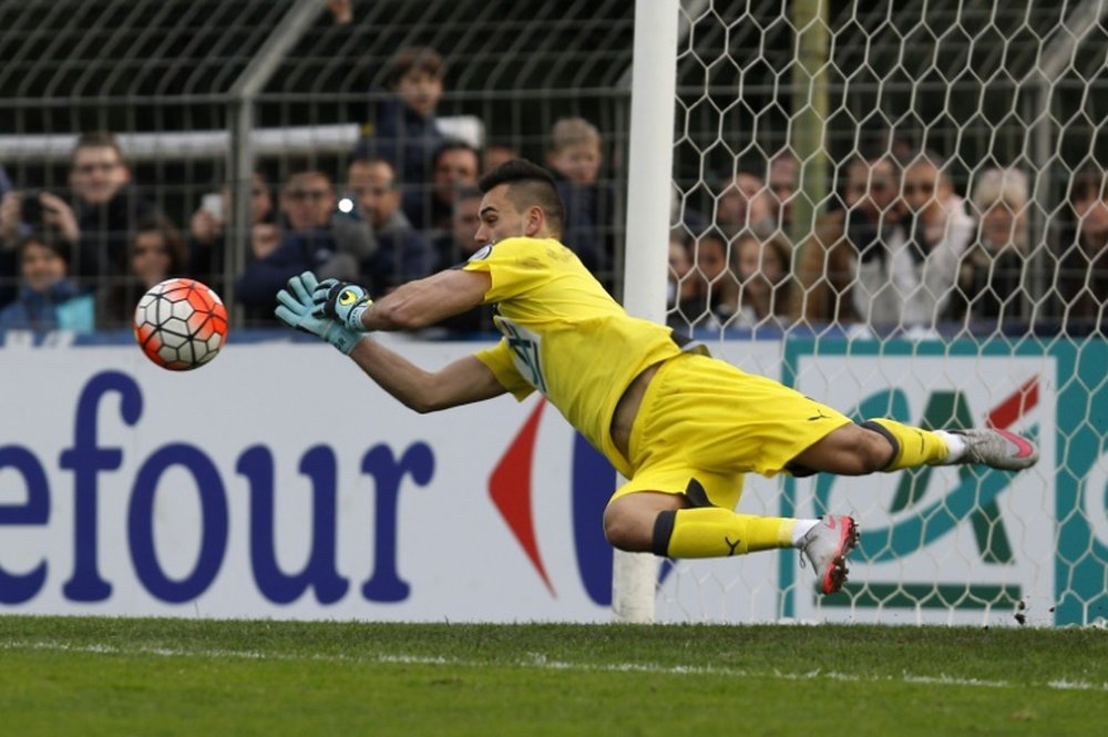 Le gardien de Bordeaux Jérôme Prior, lors d'un match de Coupe de France. AFP