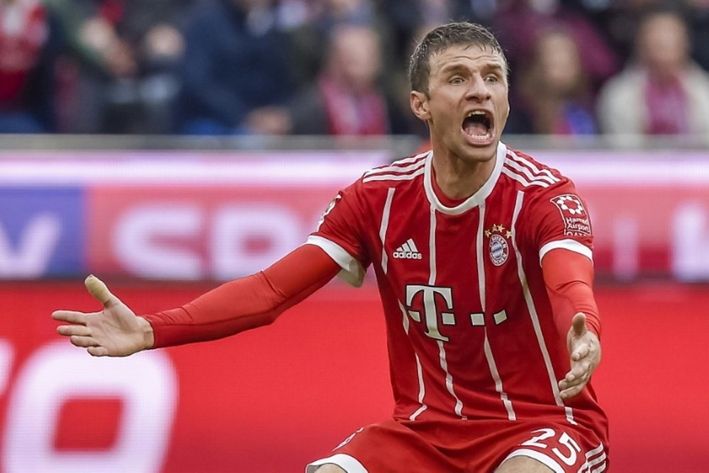 Muller was substituted ten minutes after coming on against Hamburg. AFP