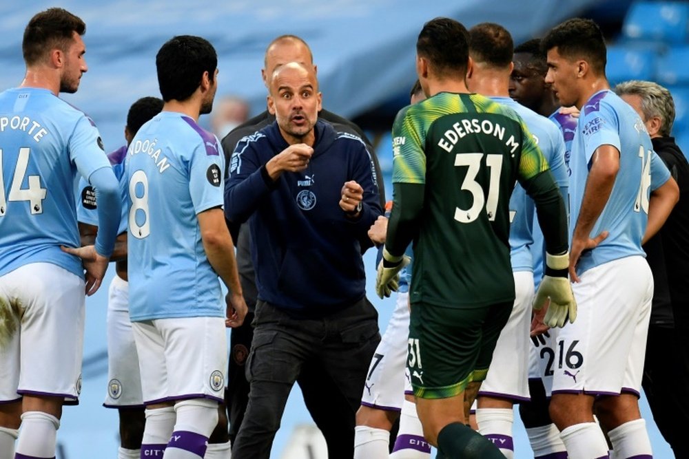 Manchester City passe la barre des 100 buts. AFP