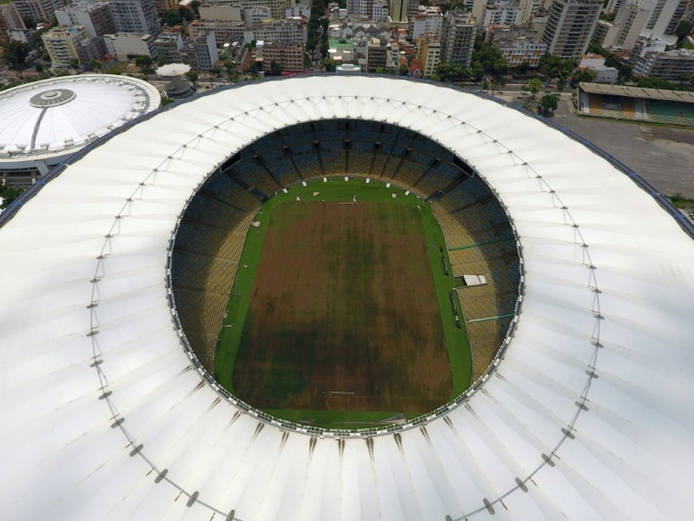 Le stade Maracana de Rio à l'état d'abandon. AFP