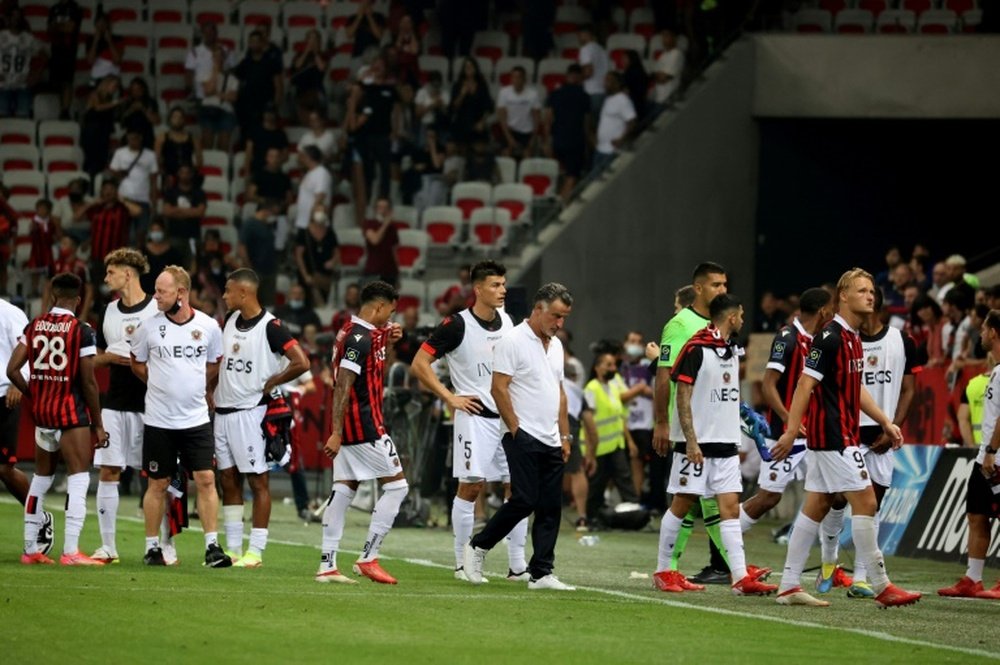 Disgraceful scenes once again mar a French football match. Marseille's first away game of the season