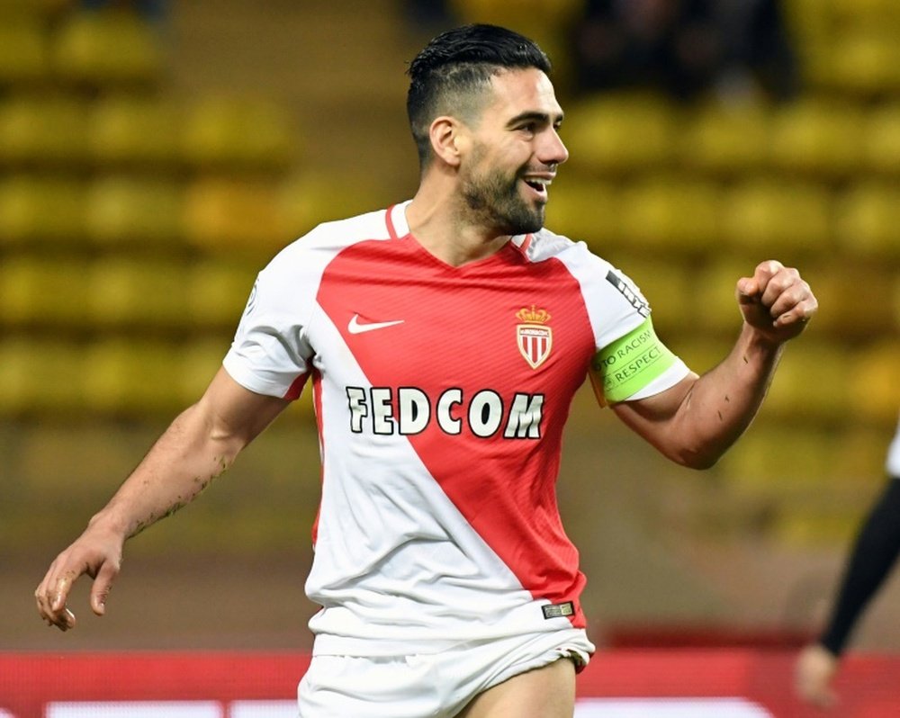 Radamel Falcao running on the pitch. AFP