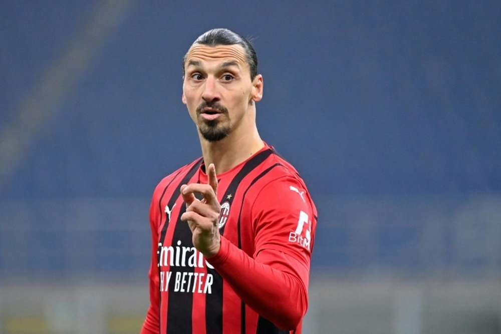 Zlatan Ibrahimovic atacante do Milan.AFP