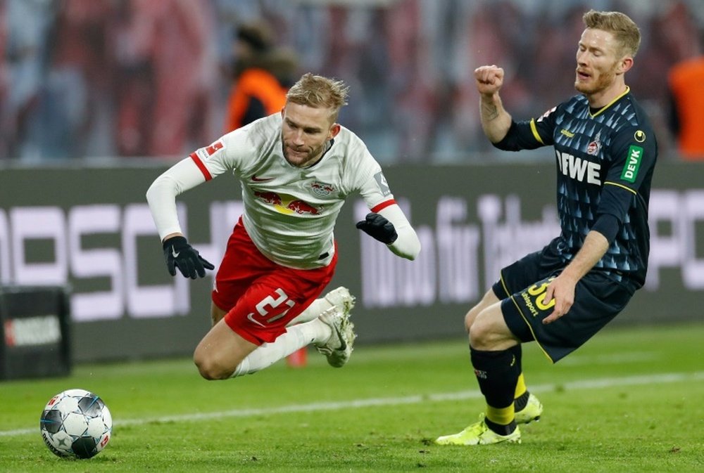 United want Laimer. AFP