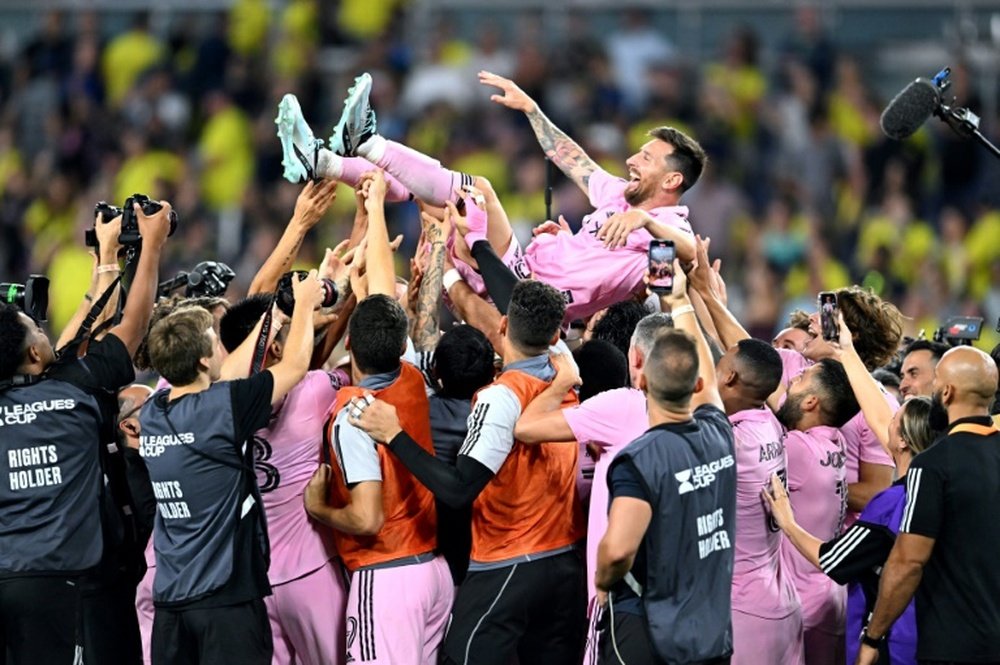Messi won his 44th title after lifting the Leagues Cup trophy. AFP