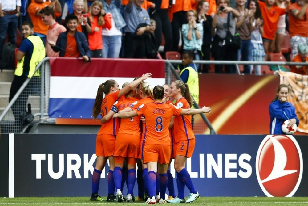 Les Néerlandaises victorieuses de la Norvège en ouverture de l'Euro à Utrecht. AFP