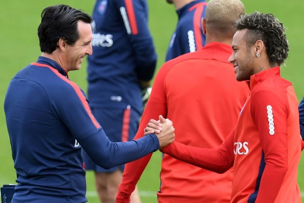 El buen rollo entre Neymar y Emery podría haber terminado. AFP/Archivo