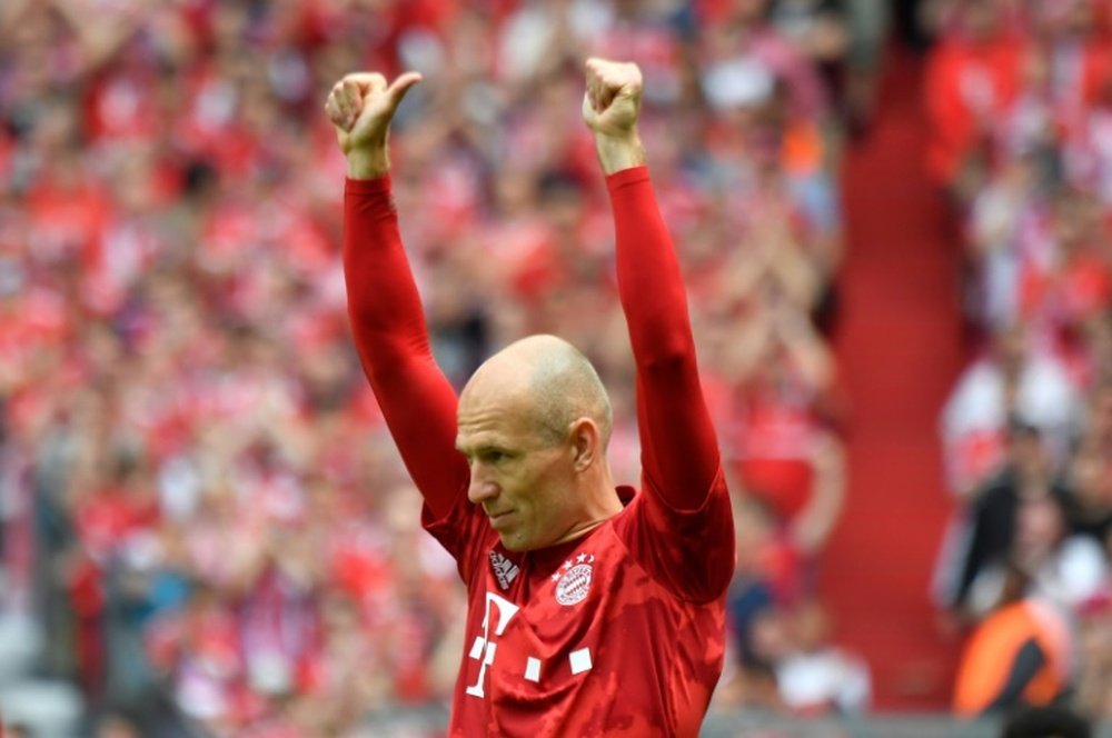 Robben se despidió del Bayern. AFP