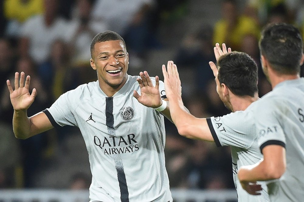 Kylian Mbappe scored twice as PSG were too good for Nantes. AFP