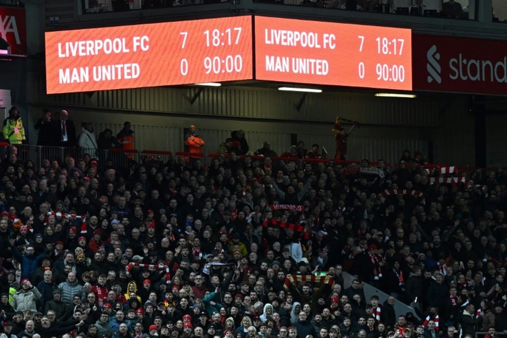 Liverpool étrille Manchester United à Anfield. afp