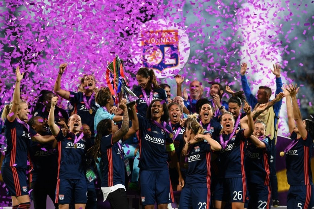 El Olympique de Lyon sumó su tercera Champions seguida. AFP