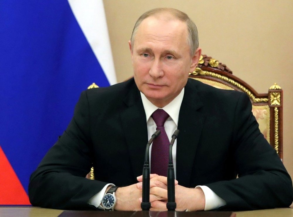 Le président russe Vladimir Poutine, le 10 mai 2017 à Moscou. AFP