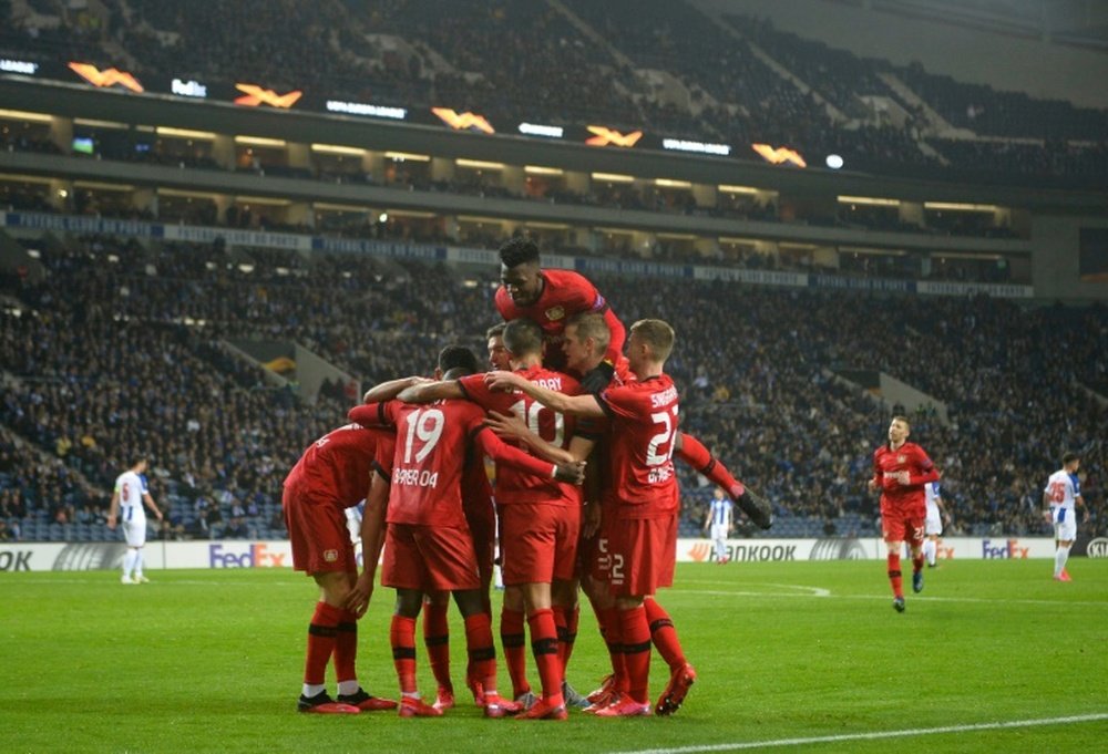 Bayer Leverkusen elimina o Porto em casa e se classifica para as oitavas da Europa League. AFP