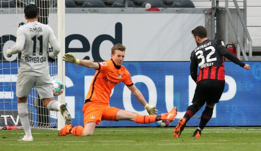 Eintracht y Bayer cierran la decimoquinta jornada de la Bundesliga. AFP