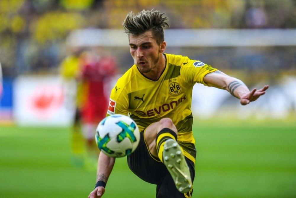 Maximilian Philipp a triplé la marque aujourd'hui pour Dortmund. AFP