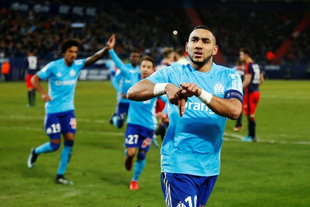 Le capitaine marseillais Dimitri Payet a ouvert le score sur penalty contre Caen. AFP