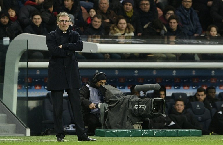 Lentraîneur du PSG Laurent Blanc, le 23 janvier 2016 au Parc des Princes