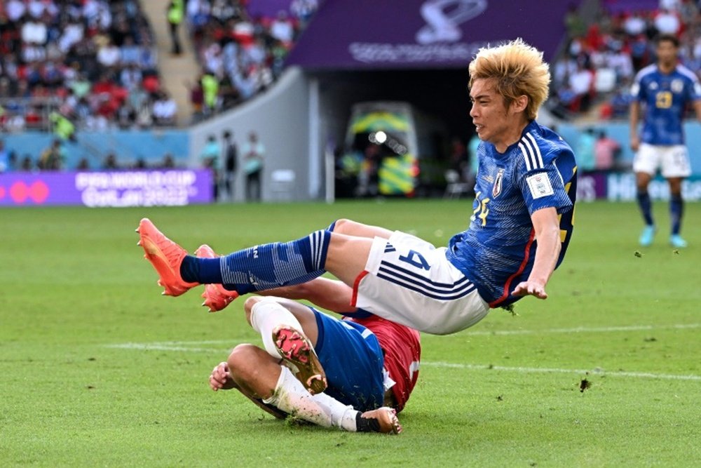 Le Rémois Junya Ito s'offre un quadruplé de passes décisives avec le Japon. AFP