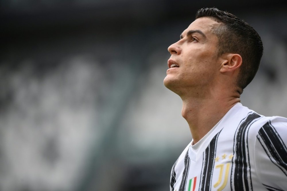 Cristiano Ronaldo fica de fora do jogo contra a Atalanta. AFP