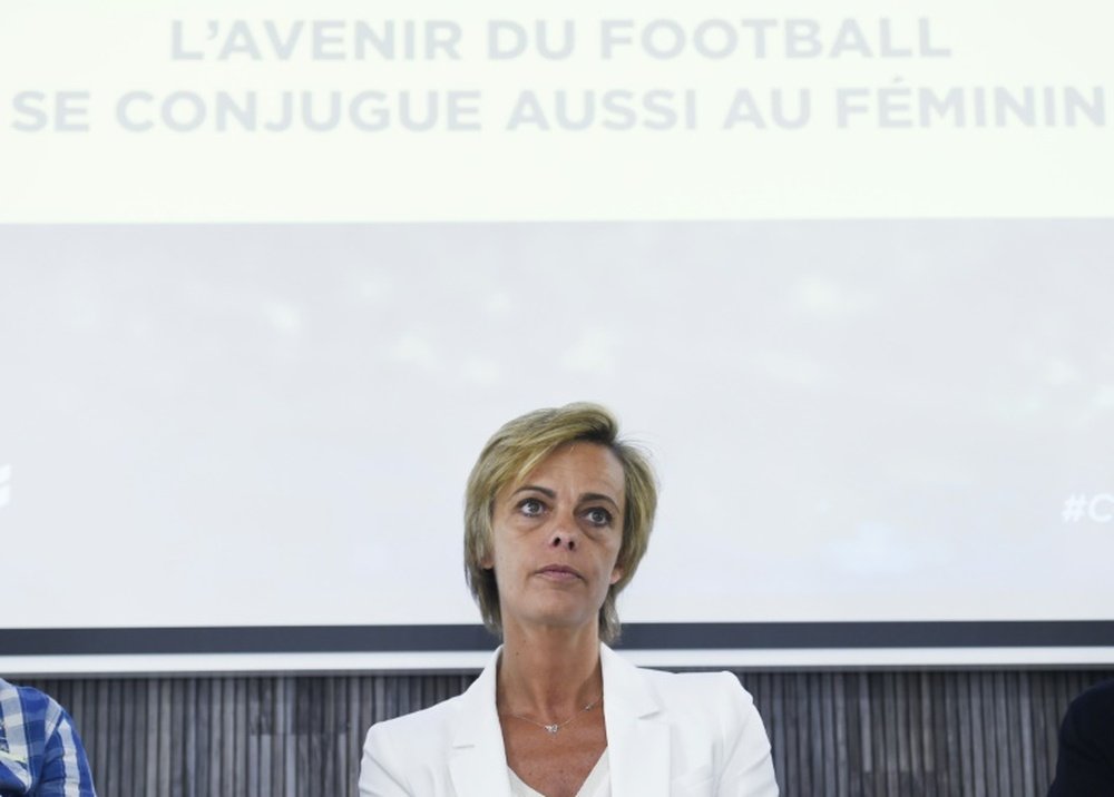 La directrice générale de la Fédération française de football, Florence Hardouin, le 8 juin 2015 à Paris