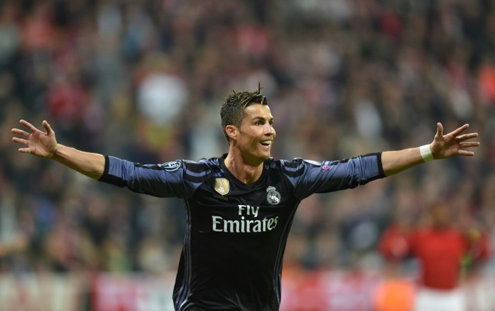 L'attaquant du Real Madrid Cristiano Ronaldo après son 2e but contre le Bayern. AFP