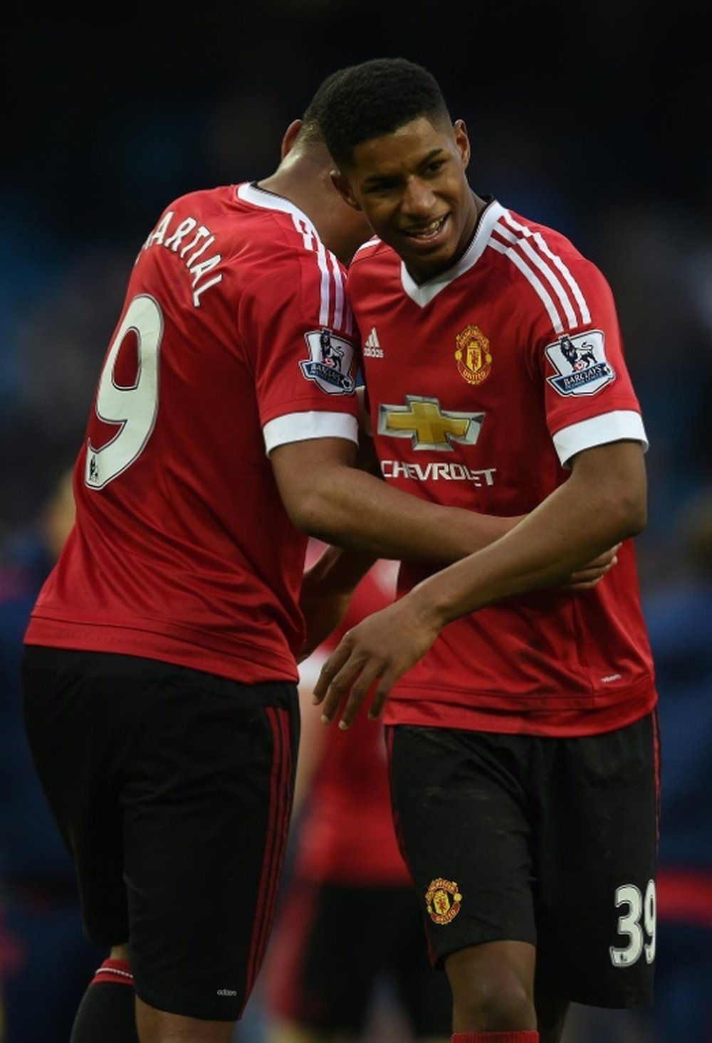 Rashford is enjoying the competition with Martial at Old Trafford. AFP