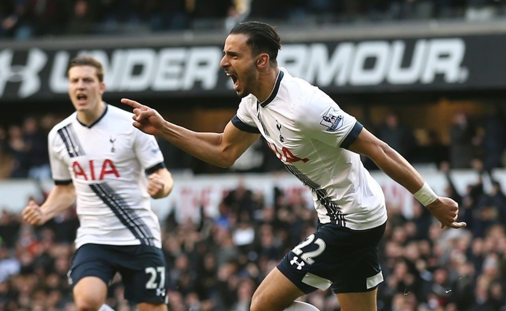 Le milieu de Tottenham, le Belge Nacer Chadli, buteur face à Swansea. AFP