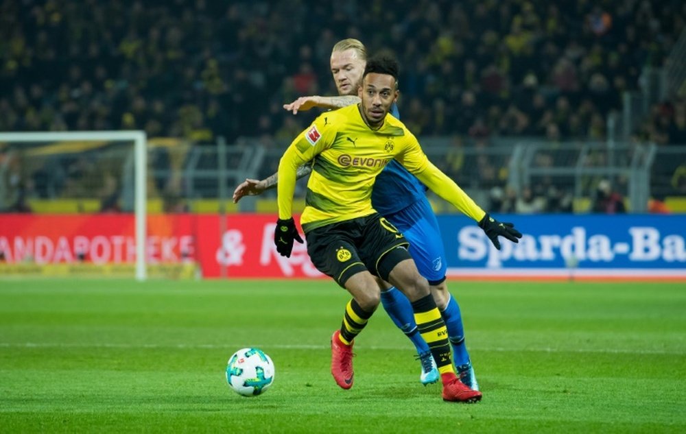 Arsenal are keen to increase their offer to £53m to secure Aubameyang. AFP