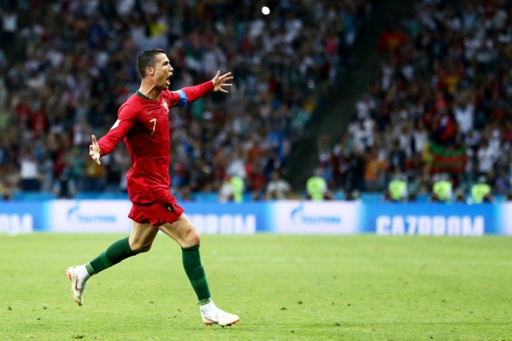 Ronaldo scored a hat-trick against Spain. AFP