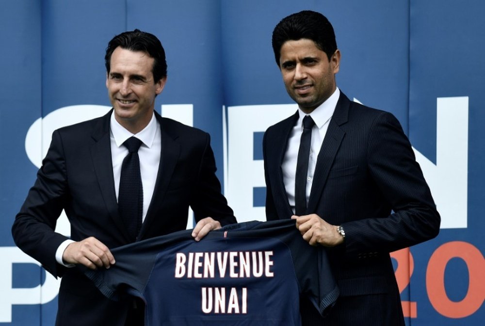 Unai Emery believes PSG will win the Champions League. AFP