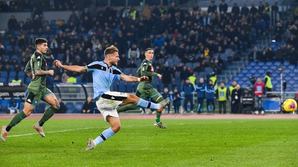 Immobile is the first scorer in the big 5 leagues to reach 20 goals. AFP
