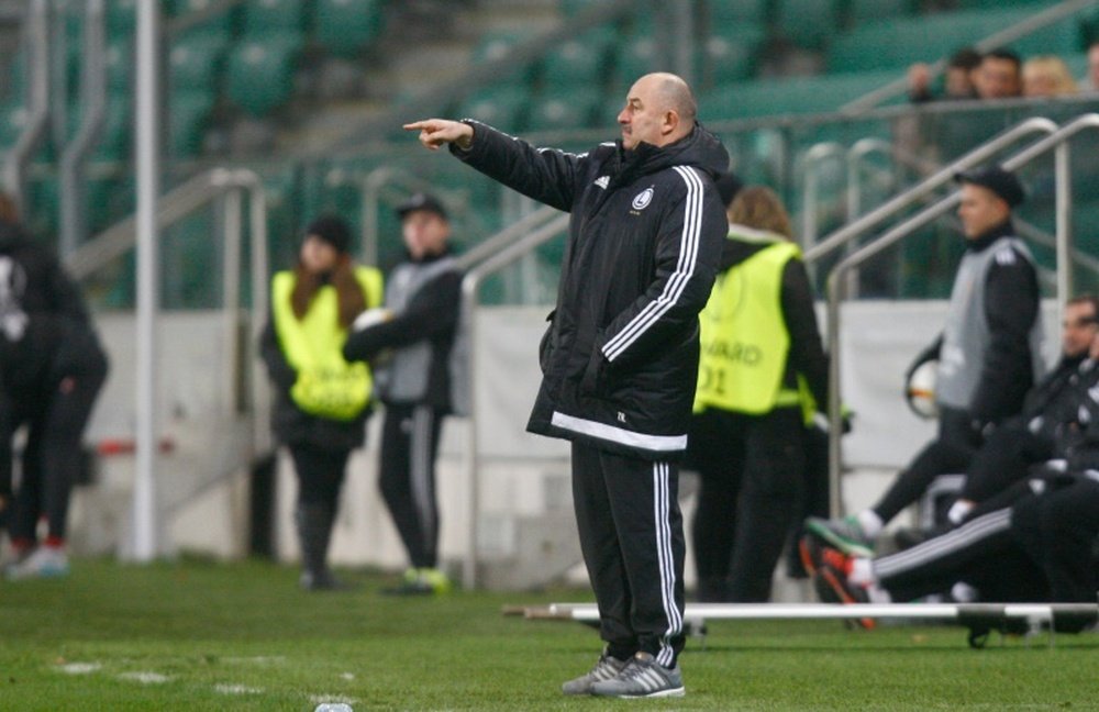 Le Russe Stanislav Cherchesov, alors entraîneur du Legia Varsovie. AFP
