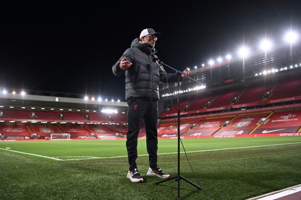 Klopp spoke about the return of fans to the stadiums. AFP