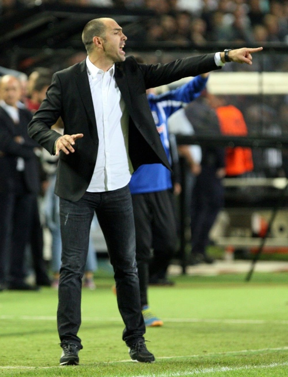 Le Croate Igor Tudor, alors entraîneur de Salonique, lors du match face à Dortmund. AFP