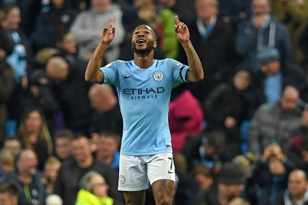 Sterling was the star of the show against Southampton. AFP